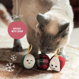 Rosewood Festive Bauble Trio Plush Toy with Catnip for Cats