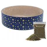 Rosewood Festive Cardboard Scratcher with Catnip for Cats