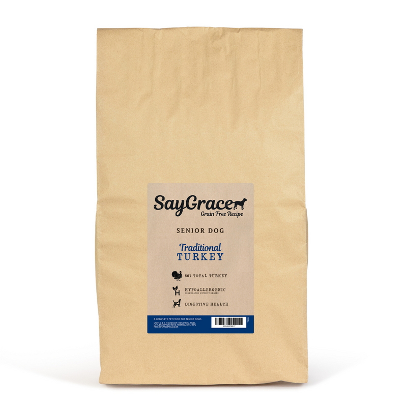 SayGrace Grain-Free Senior Traditional Turkey Dry Dog Food