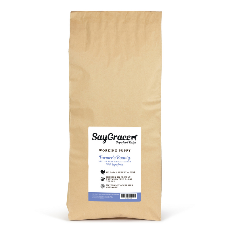 SayGrace Superfood Working Puppy Farmer’s Bounty Turkey 