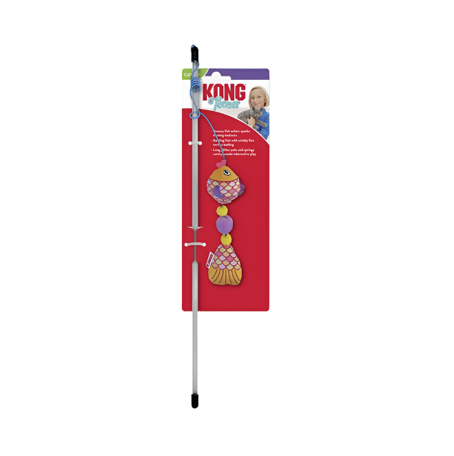 KONG Cat Teaser Scrattles Fish Toy (Assorted Characters)