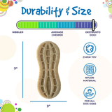 SodaPup Peanut Ultra Durable Nylon Toy for Aggressive Chewers