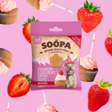 Soopa Healthy Bites Strawberry & Coco-Cream Cupcake - Nutritious & Hypoallergenic Dog Treats