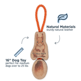 Tall Tails Natural Leather & Wool Jointed Squirrel Tug Toy for Dogs