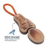 Tall Tails Natural Leather & Wool Jointed Squirrel Tug Toy for Dogs