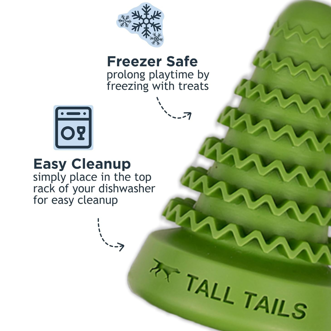 Tall Tails Natural Rubber Evergreen Tree - Interactive Treat Dispensin ...