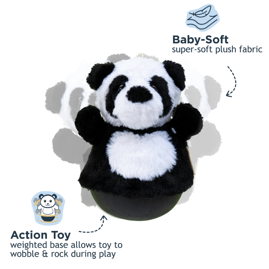 Tall Tails Panda - Roly Poly Toy for Dogs - Brown's Natural Pet Store
