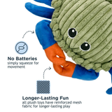 Tall Tails Plush Animated Crab