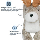 Tall Tails Plush Animated Jackalope - Interactive Soft Toy for Dogs