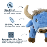Tall Tails Plush Blue Ox - Crunch Toy for Dogs