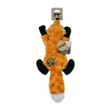 Tall Tails Plush Fox with Inner Rope Body - Durable, Stuffless, Squeaky Toy for Dogs