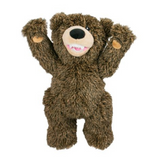 Tall Tails Plush Grizzly with Inner Rope Body - Durable, Squeaky Tug Toy for Dogs