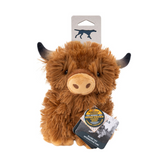 Tall Tails Plush Highland Cow - Soft Squeaky Toy for Dogs