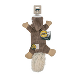 Tall Tails Plush Squirrel with Inner Rope Body - Durable, Stuffless, Squeaky Toy for Dogs