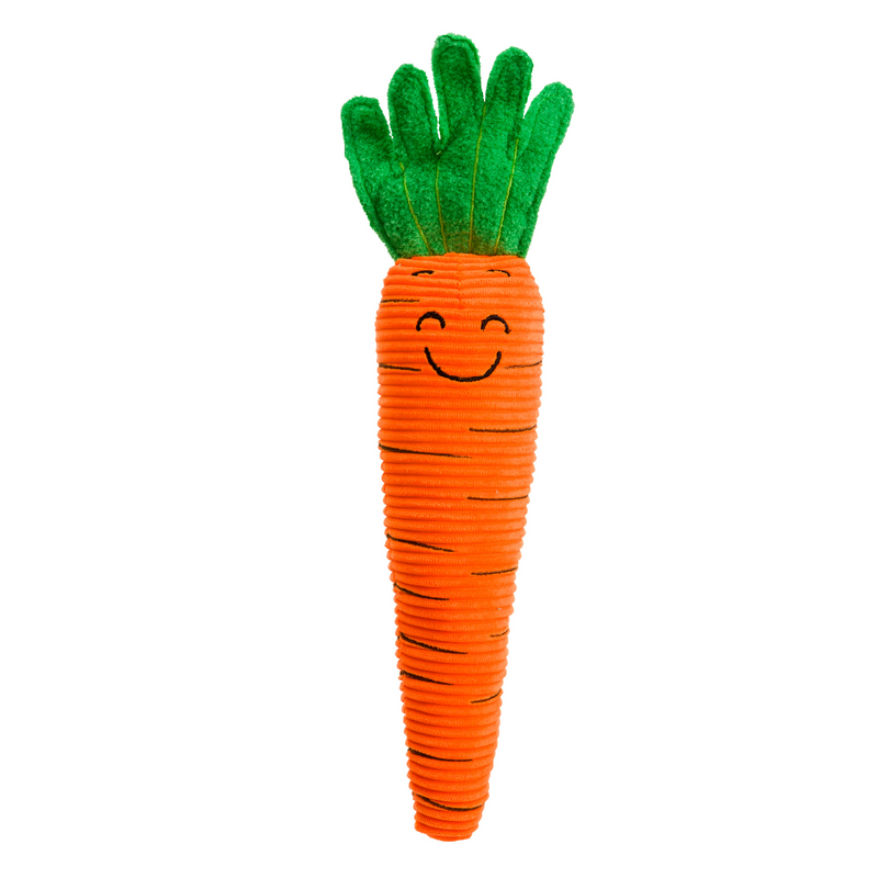 House of Paws Party Animal Christmas Carrot - Plush, Squeaky Toy for Dogs