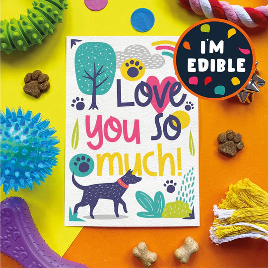 Scoff Paper Edible Card I Love You So Much - Bacon Flavoured Birthday ...
